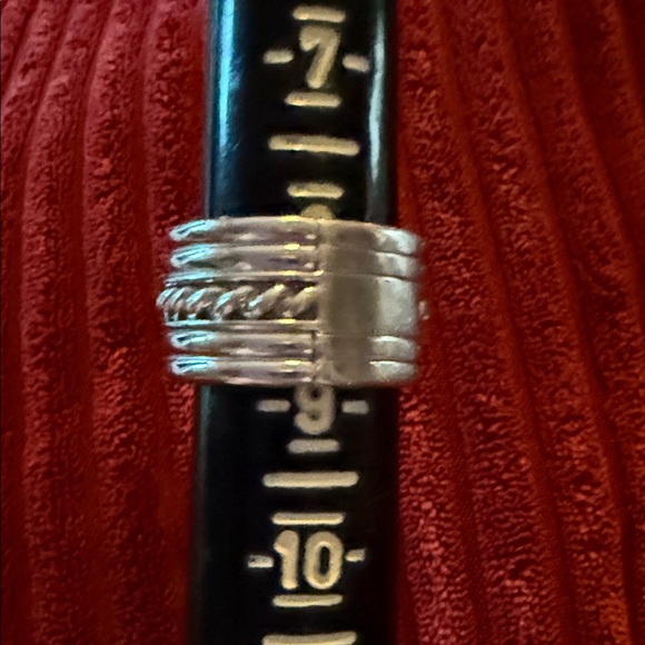 Sterling Silver Rope Knot Wide Band Ring – Heavy 18g Judith Ripka - Picture 4 of 9